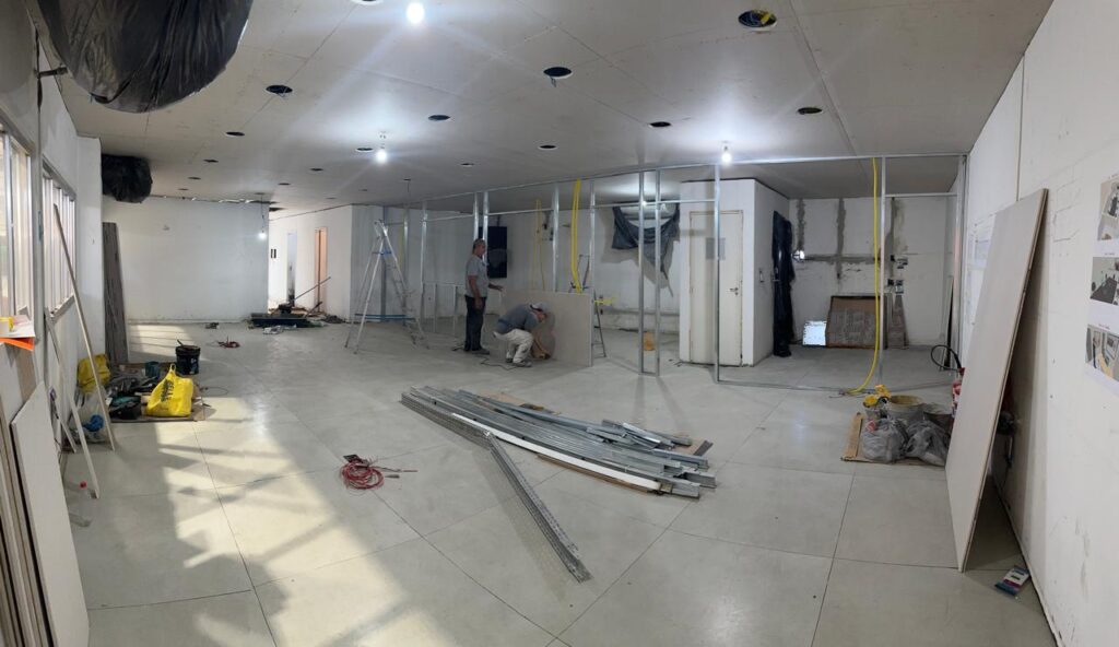 Obra corporativa antes e depois